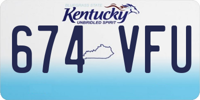 KY license plate 674VFU