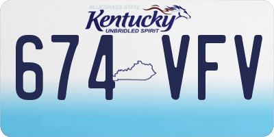 KY license plate 674VFV