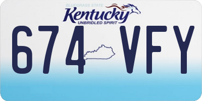 KY license plate 674VFY