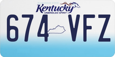 KY license plate 674VFZ