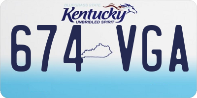 KY license plate 674VGA