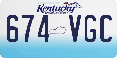 KY license plate 674VGC