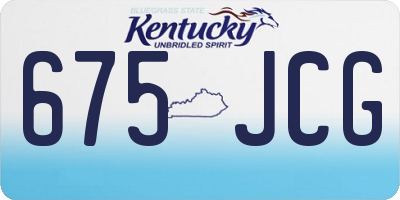 KY license plate 675JCG
