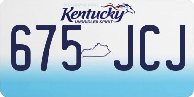 KY license plate 675JCJ