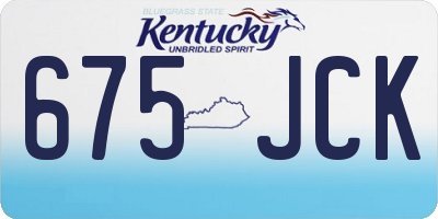 KY license plate 675JCK