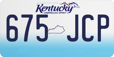 KY license plate 675JCP