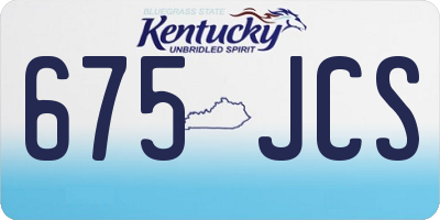 KY license plate 675JCS