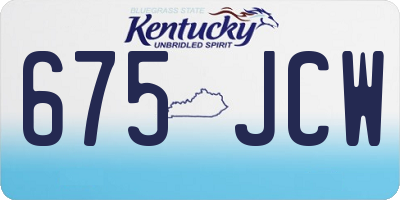 KY license plate 675JCW