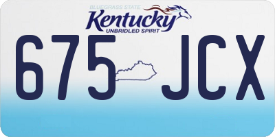KY license plate 675JCX