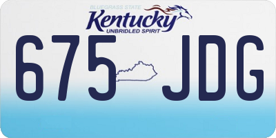 KY license plate 675JDG