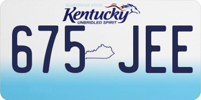 KY license plate 675JEE