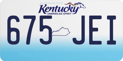 KY license plate 675JEI