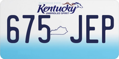 KY license plate 675JEP