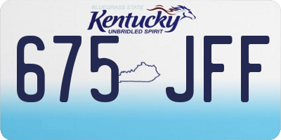 KY license plate 675JFF