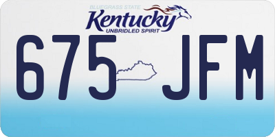 KY license plate 675JFM