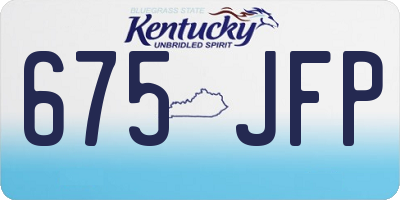 KY license plate 675JFP