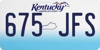 KY license plate 675JFS
