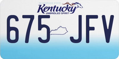 KY license plate 675JFV