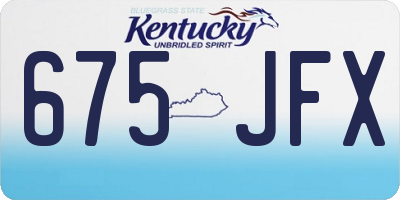 KY license plate 675JFX