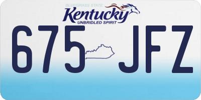 KY license plate 675JFZ