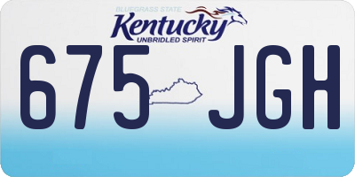 KY license plate 675JGH