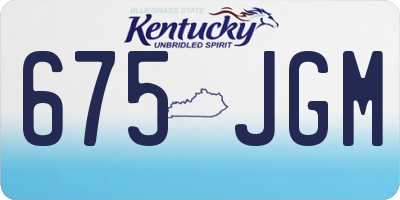 KY license plate 675JGM