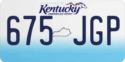 KY license plate 675JGP