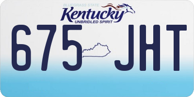 KY license plate 675JHT