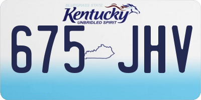 KY license plate 675JHV