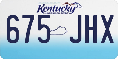 KY license plate 675JHX