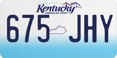 KY license plate 675JHY