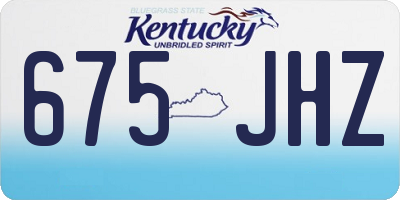 KY license plate 675JHZ