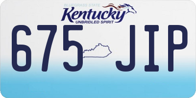 KY license plate 675JIP