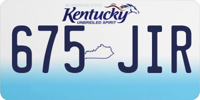 KY license plate 675JIR