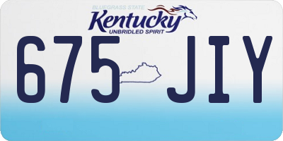 KY license plate 675JIY