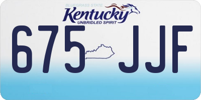 KY license plate 675JJF