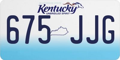 KY license plate 675JJG