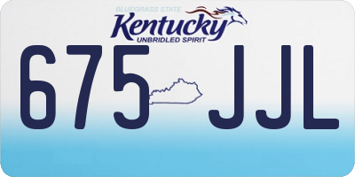KY license plate 675JJL