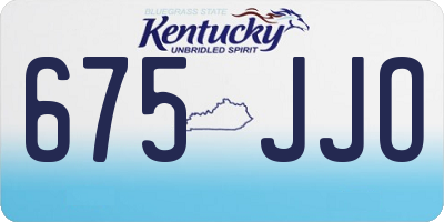 KY license plate 675JJO