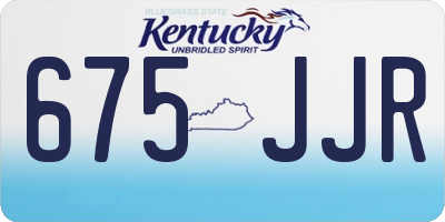 KY license plate 675JJR