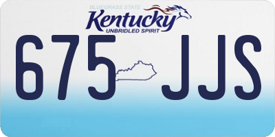 KY license plate 675JJS