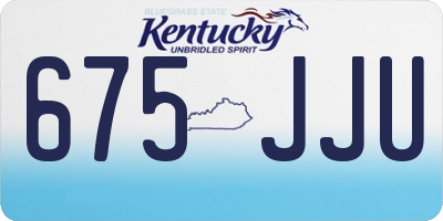 KY license plate 675JJU