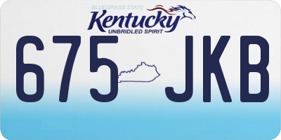 KY license plate 675JKB