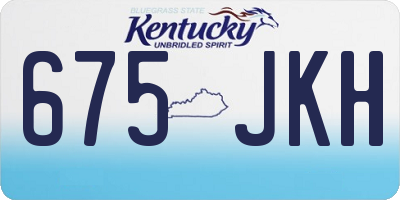 KY license plate 675JKH
