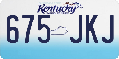 KY license plate 675JKJ
