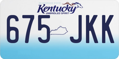 KY license plate 675JKK