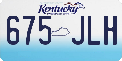 KY license plate 675JLH