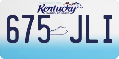 KY license plate 675JLI