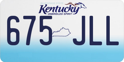 KY license plate 675JLL