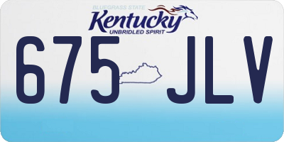 KY license plate 675JLV
